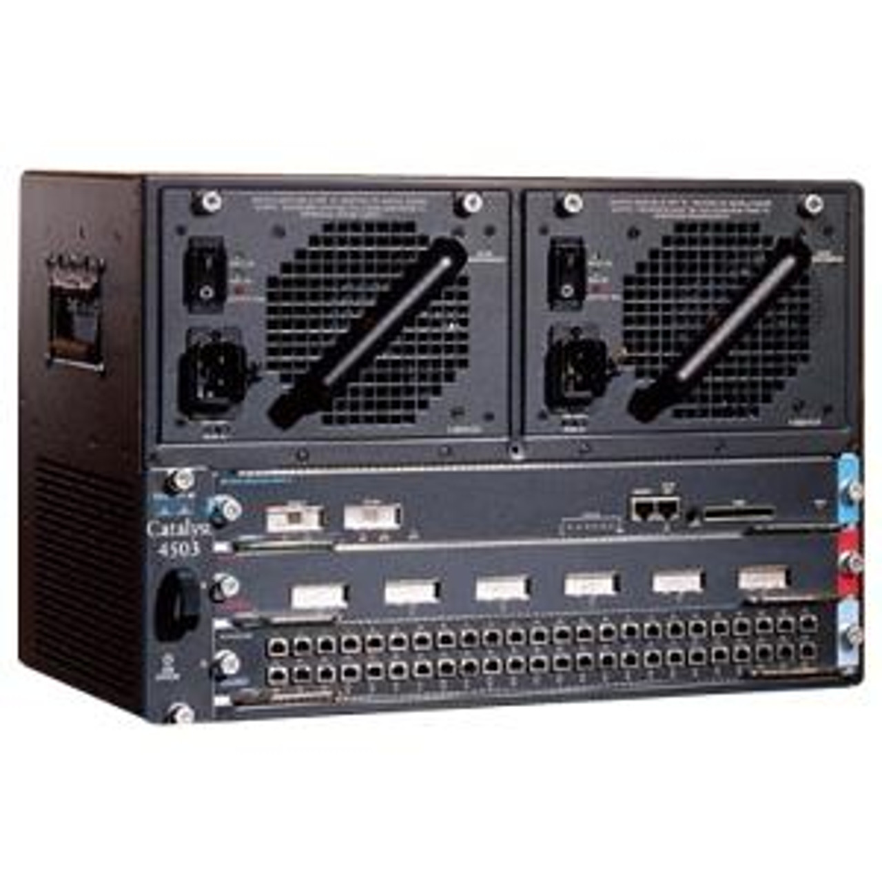 WS-C4503-E=-A1 - Cisco Catalyst 4503-E Sereis 3-Slots 24Gbps 2 x Line Card Slots 2 x Power Supply Chassis (Refurbished)