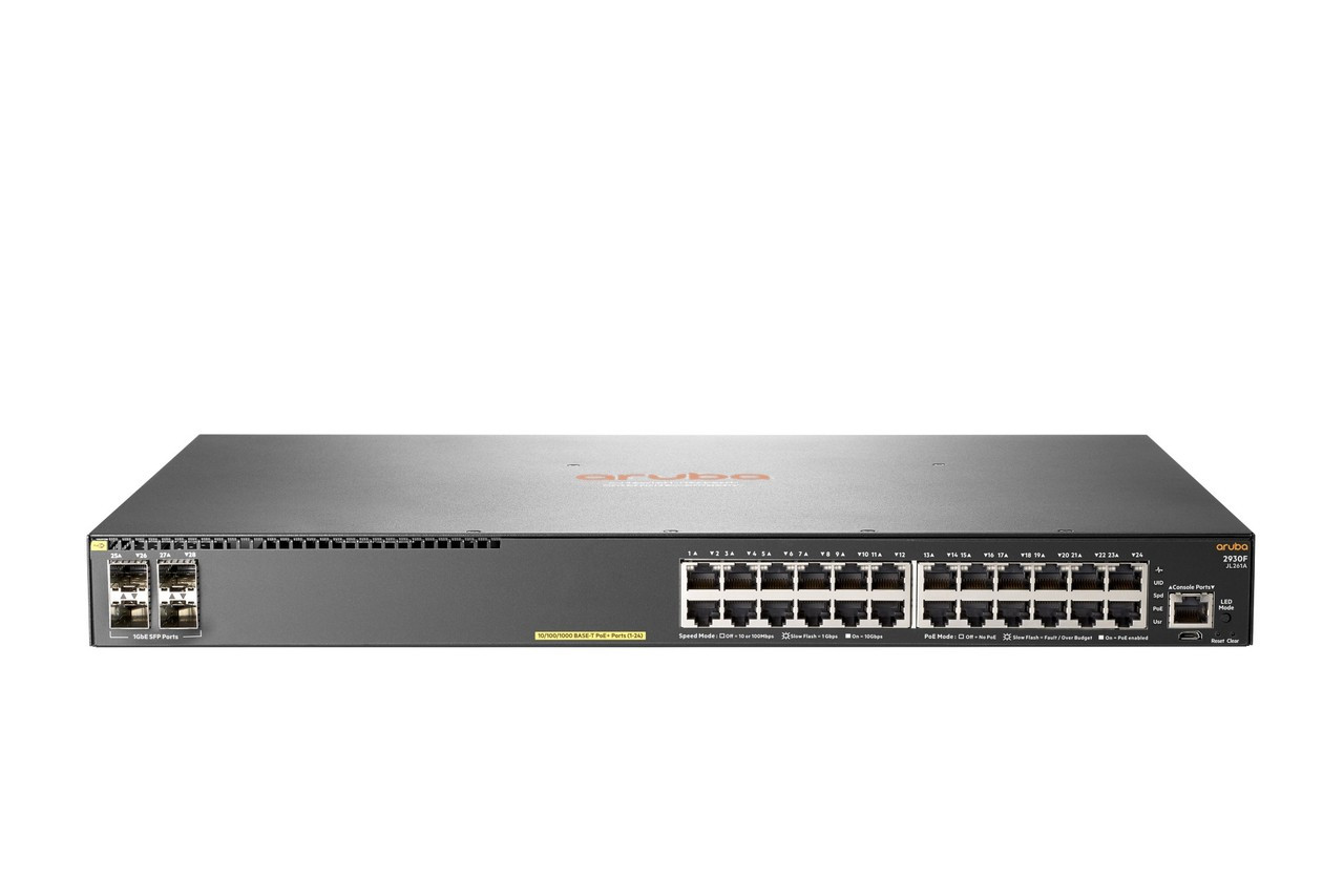 Hewlett Packard Enterprise Aruba 2930F 24G PoE+ 4SFP Managed network switch L3 Gigabit Ethernet (10/1