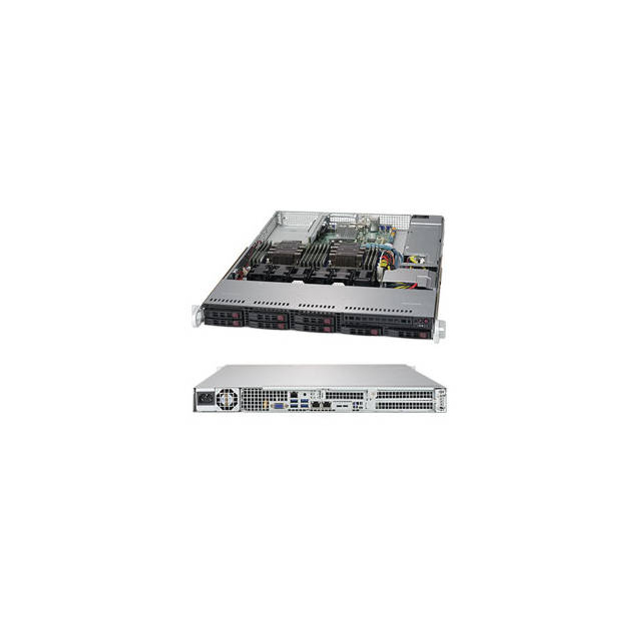 Supermicro SuperServer SYS-1029P-WT Dual LGA3647 600W 1U Rackmount Server Barebone System (Black)
