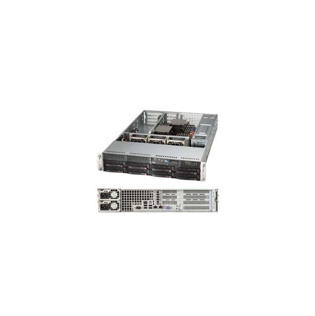 Supermicro SuperServer SYS-6028R-WTRT Dual LGA2011 740W 2U Rackmount Server Barebone System (Black)