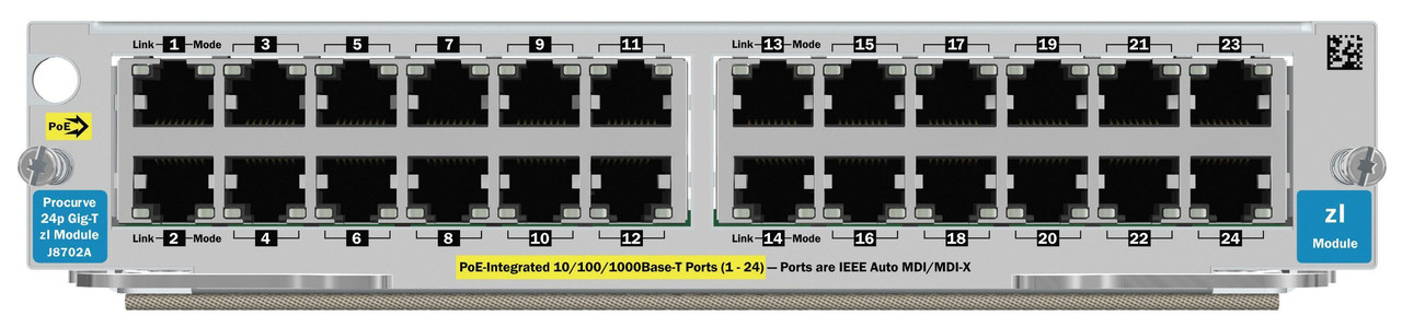 J8702AZ - HP ProCurve 5400zl 24-Ports 10/100/1000 PoE Integrated Switch Expansion Module