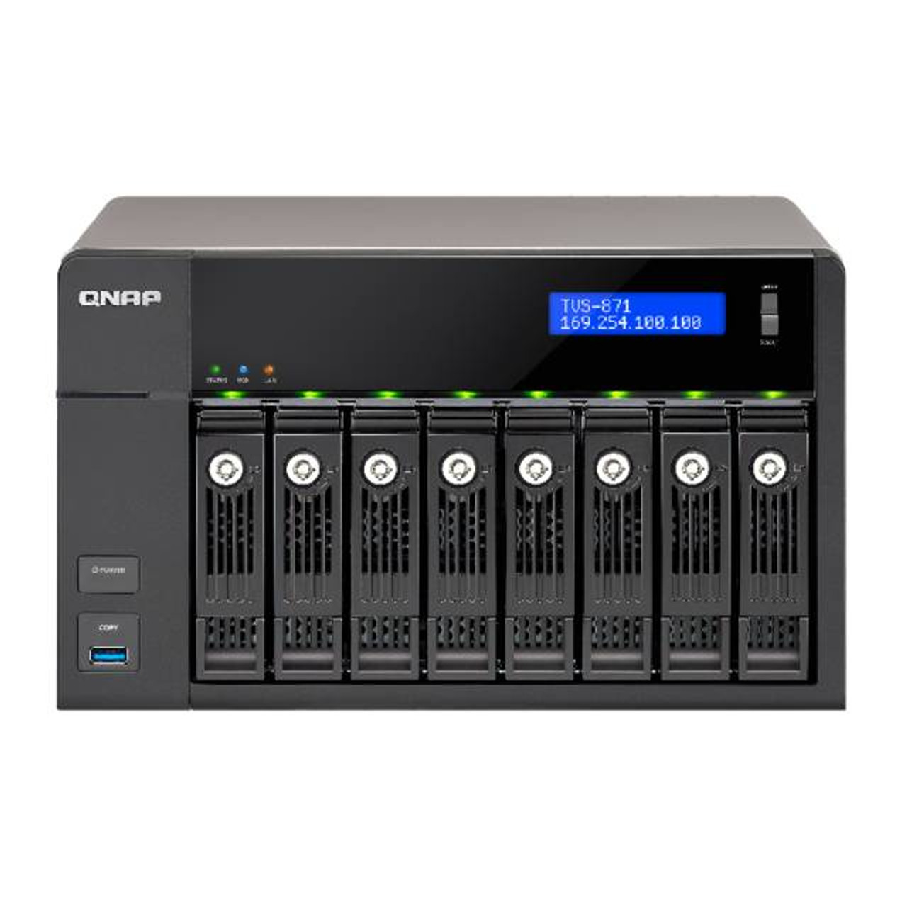 QNAP TVS-871-I3-4G-US Intel Core i3-4150 3.5GHz/ 4GB RAM/ 4GbE/ 8SATA3/ USB3.0/ 8-Bay Desktop NAS for SMBs