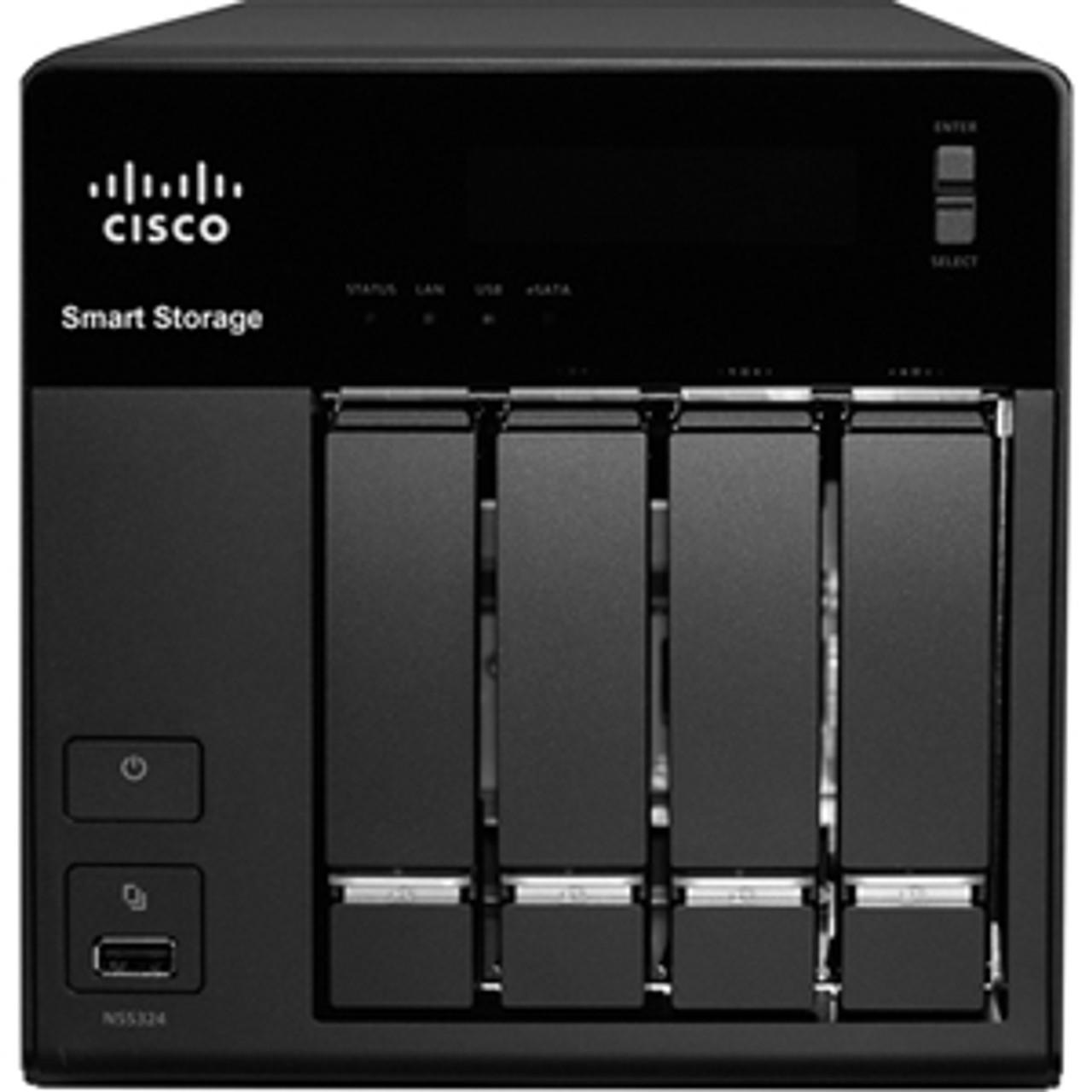 NSS324D00-K9 - Cisco NSS 324 Smart Storage Network Storage Server - Intel Atom D510 1.66 GHz - RJ-45 Network USB eSATA VGA