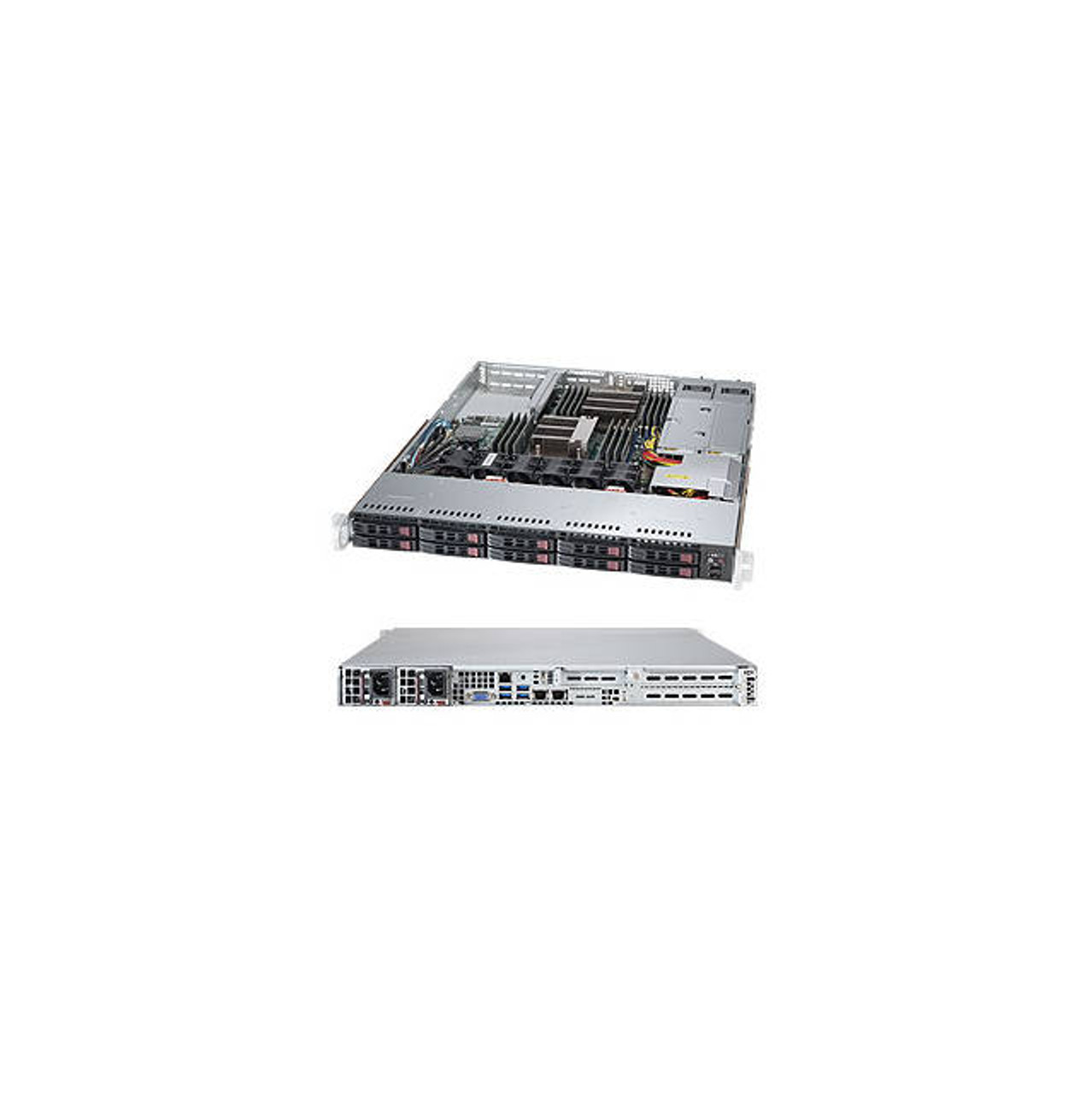 Supermicro SuperServer SYS-1028R-WC1RT Dual LGA2011 700W/750W 1U Rackmount Server Barebone System (Black)