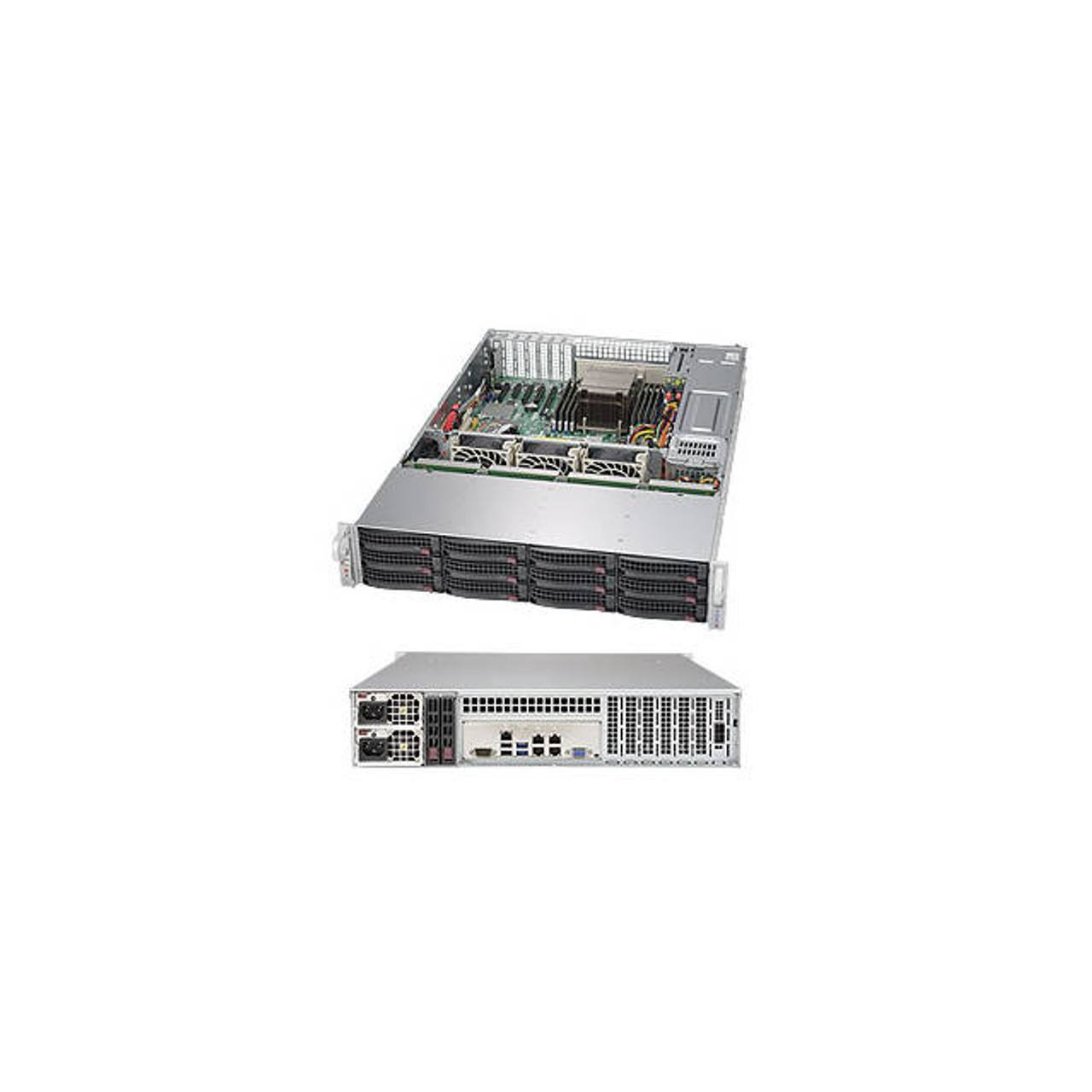 Supermicro SuperStorage Server SSG-6028R-E1CR12L Dual LGA2011 920W 2U Rackmount Server Barebone System (Black)