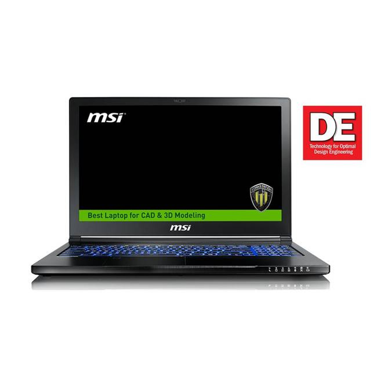 MSI WS63 7RK-280US 15.6 inch Intel Core i7-7700HQ 2.8GHz/ 16GB DDR4/ 2TB HDD + 256GB PCI-E SSD/ Quadro P3000/ USB3.0/ Windows 10 Pro Ultrabook (Aluminum Black)