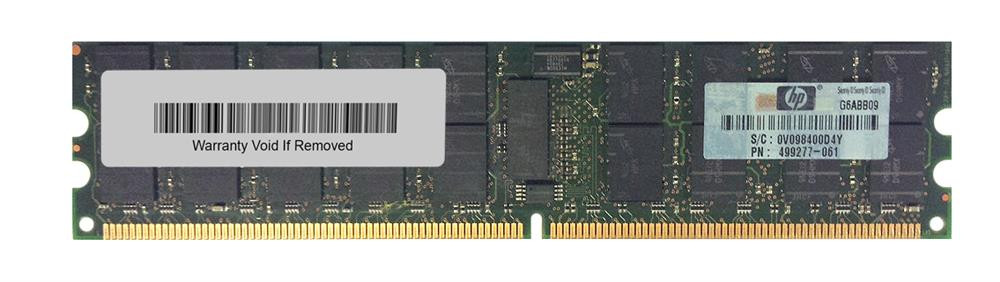 499277-061 - HP 4GB (1x4GB) 800Mhz PC2-6400 Cl6 ECC Registered DDR2 SDRAM Dimm Memory for Proliant Server Dl585 G5/g6