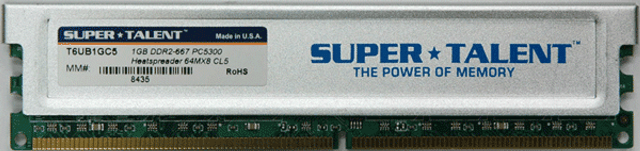 Super Talent DDR2-667 1GB/64x8 S-RIGID Memory
