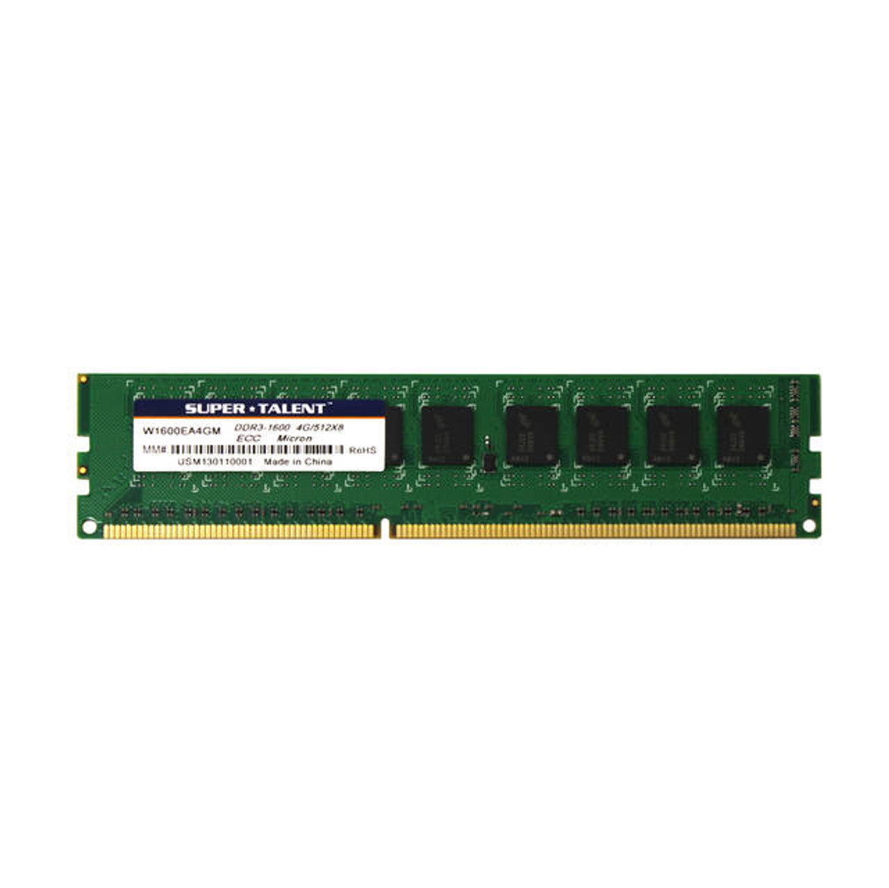 Super Talent DDR3-1600 4GB/512MBx8 ECC Micron Chip Server Memory