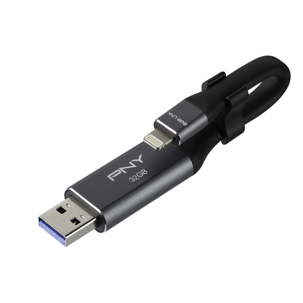PNY Duo-Link 3.0 32GB USB 3.0 (3.1 Gen 1) Capacity Grey USB flash drive