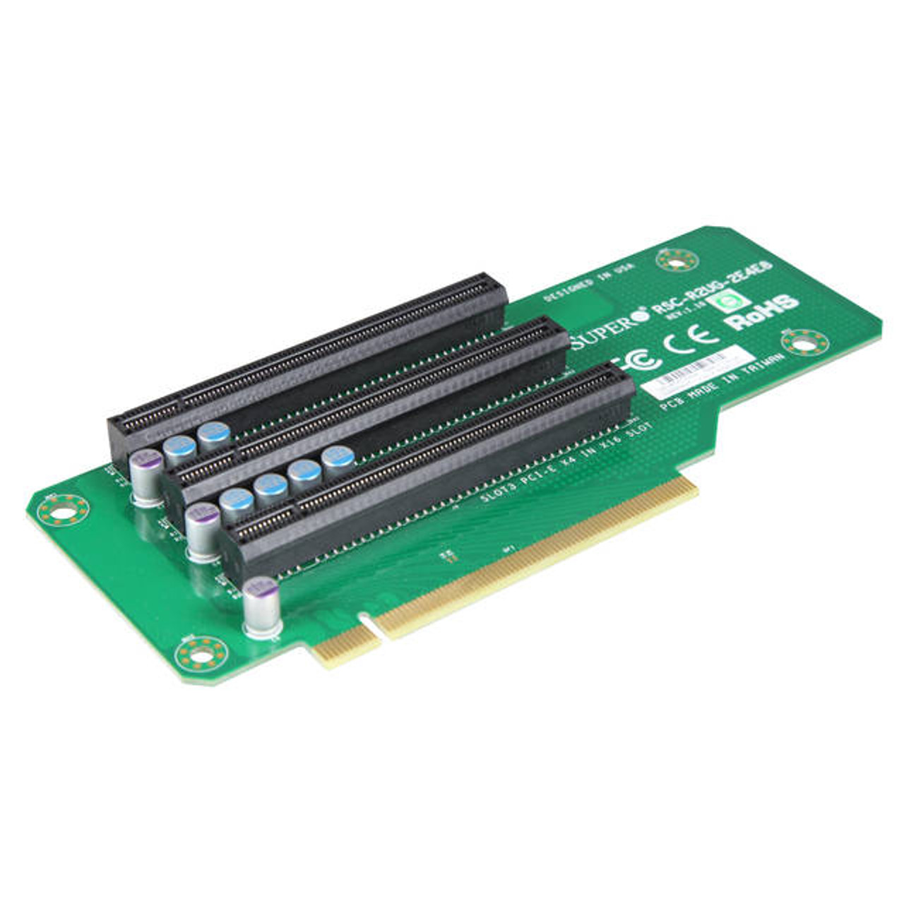 Supermicro RSC-R2UG-2E4E8 2U LHS PCI-Express x8 & PCI-Express x4 to 3x PCI-Express x16 Riser Card