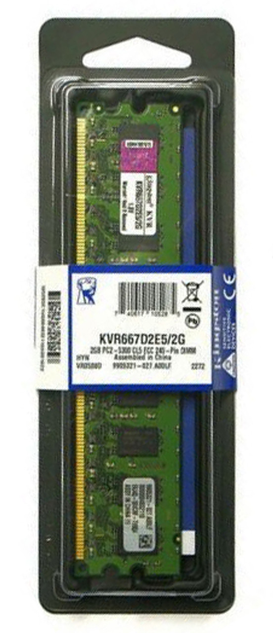 KVR667D2E5/2G - Kingston 2GB 667Mhz PC2-5300 Cl5 ECC Unbuffered DDR2 SDRAM 240-Pin Dimm Memory