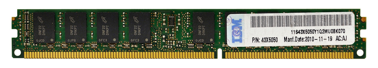 43X5050 - IBM 2GB PC3-10600R DDR3-1333 Registered ECC 2RX8 CL9 2
