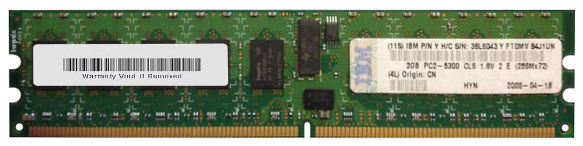 38L6043 - IBM 2GB (1X2GB) 667MHz 1RX4 PC2-5300 CL5 240-Pin ECC D