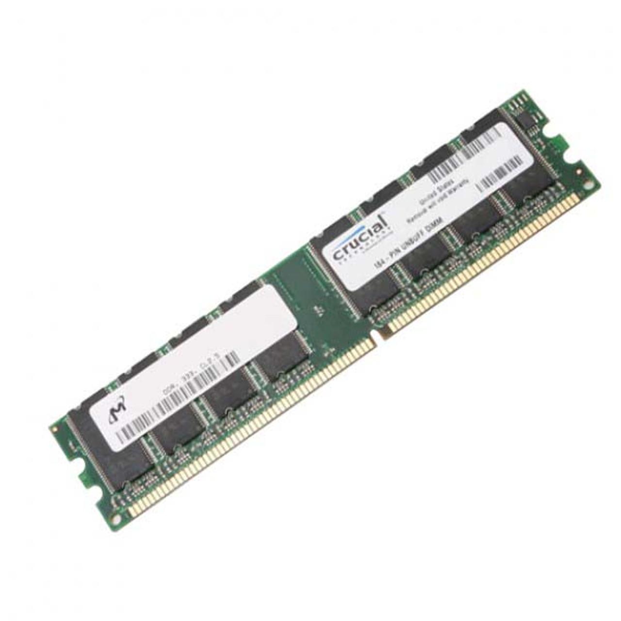 CT12864Z40B.K16T - Crucial 1GB PC3200 DDR-400MHz non-ECC Unbuffered CL-3 128M x 64 184-Pin DIMM Memory Module