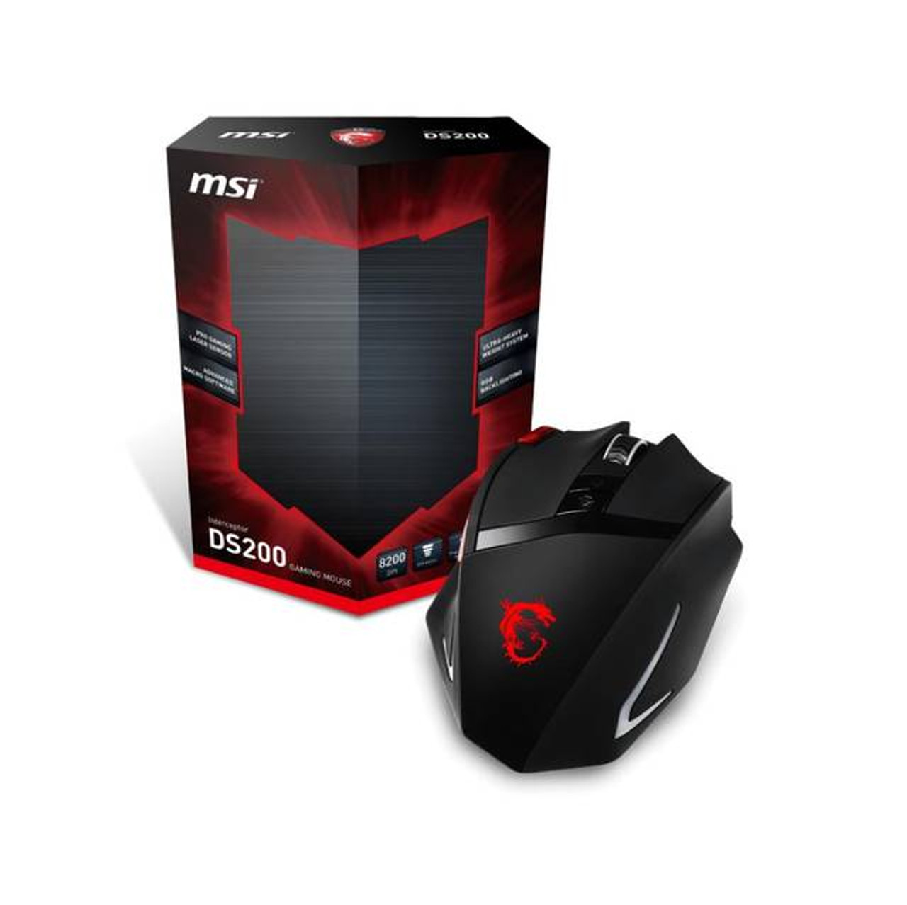 MSI Interceptor DS200 Wired USB Laser Gaming Mouse w/ 8200 DPI