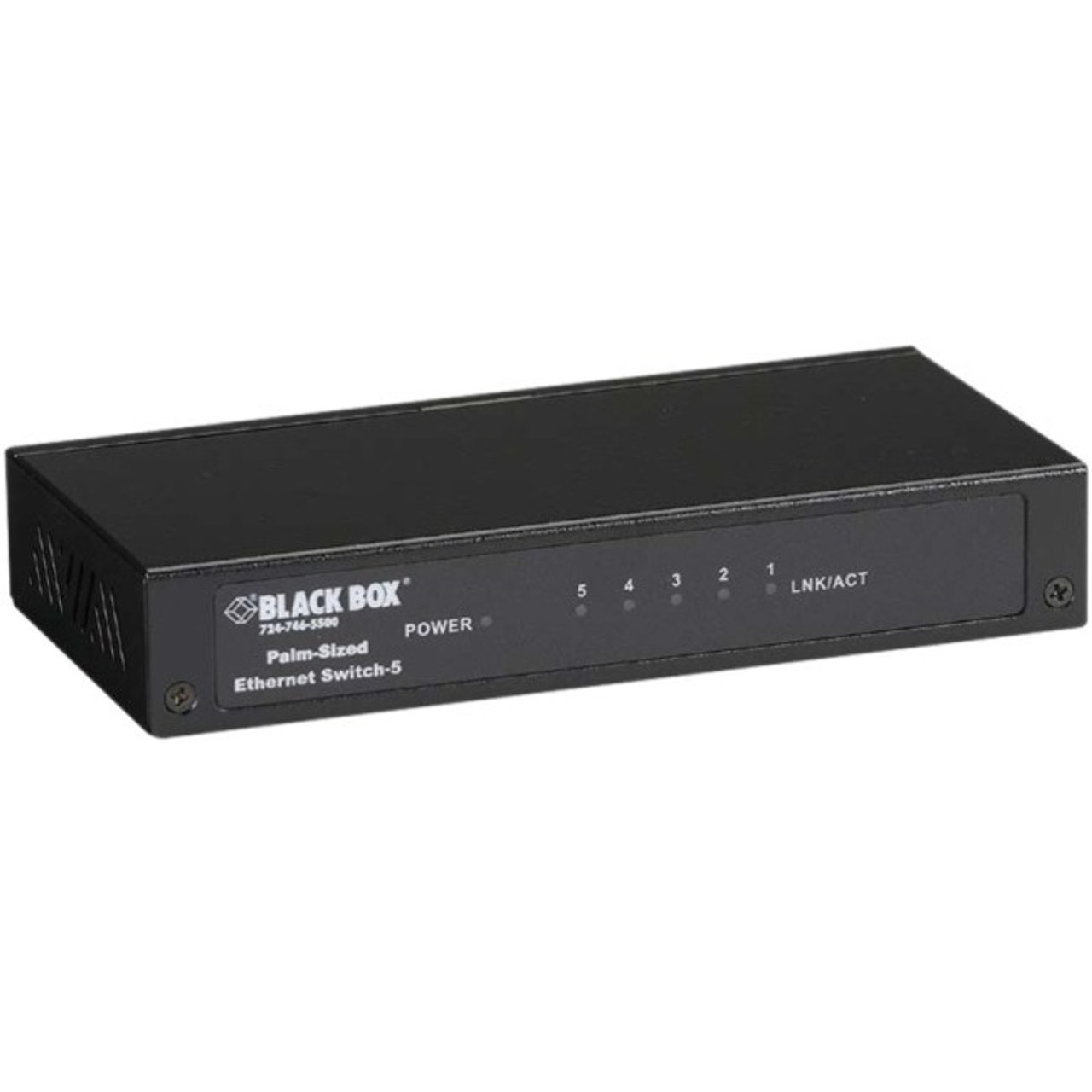 Black Box - Palm-Sized Ethernet Switch, 5-Port, (4) RJ-45, (1) ST  (Multimode, 2 km) - LB8406A-US