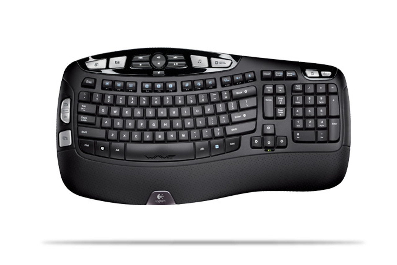 Logitech Wireless Keyboard K350, US RF Wireless Black keyboard