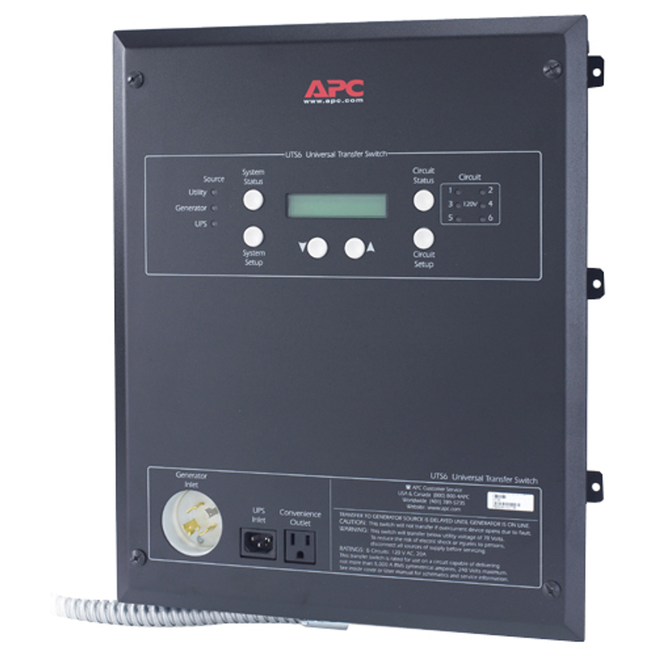 APC by Schneider Electric Automatic Transfer Switch UTS6H