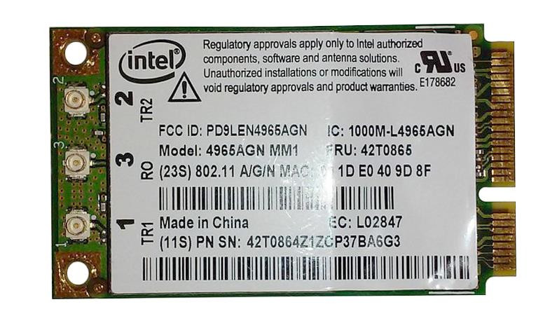 42T0865 - IBM Lenovo Wi-Fi Link 4965AGN 802.11n Wireless Card for ThinkPad T61