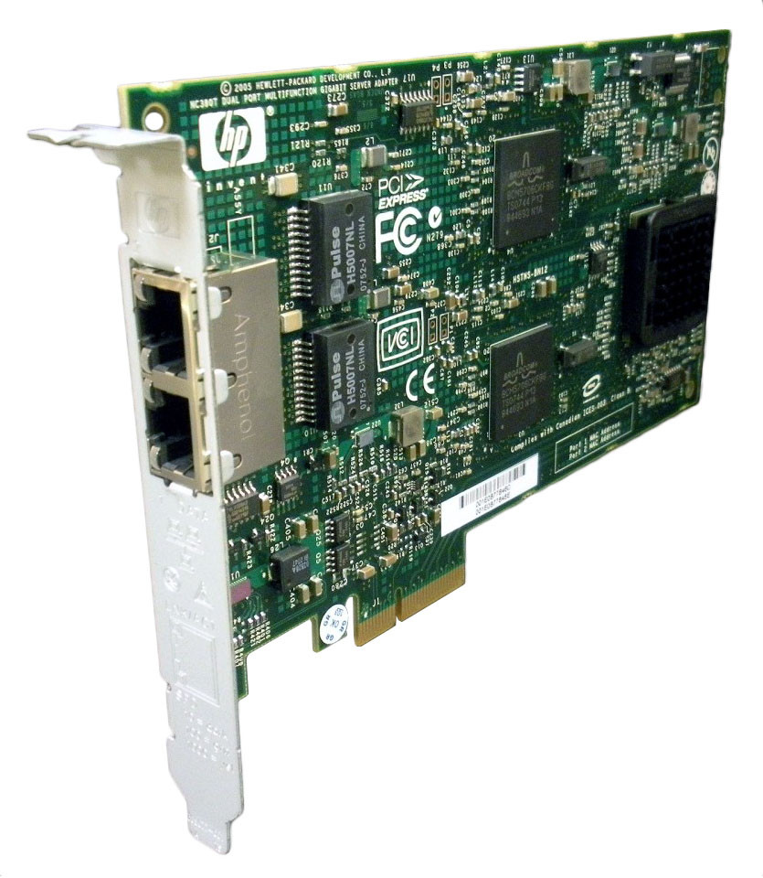 NC380T - HP NC380T PCI-Express Dual Port 1000Base-T Multifunction Gigabit Ethernet Server Adapter Network Interface Card (NIC)