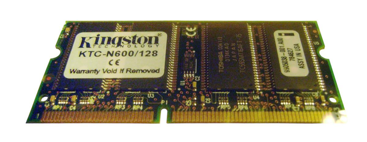 KTC-N600/128 - Kingston 128MBSDRAM PC133 133MHz Non-ECC Unbuffered CL3 144-Pin SoDimm Memory Module For HP/Compaq