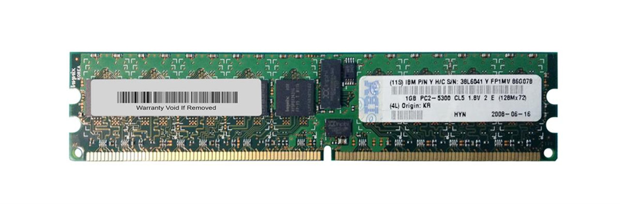 38L6041 - IBM 1GB 667MHz PC2-5300 240-Pin CL5 ECC DDR2 1RX4 SDRAM DIMM IBM Memory for EServer xSeries