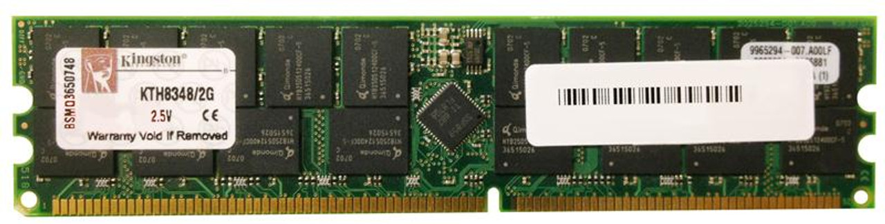 KTH8348/2G - Kingston 2GB PC2700 DDR-333MHz ECC Registered CL2.5 184-Pin DIMM Memory Module for HP ProLiant ML350 / DL360 G4 Server