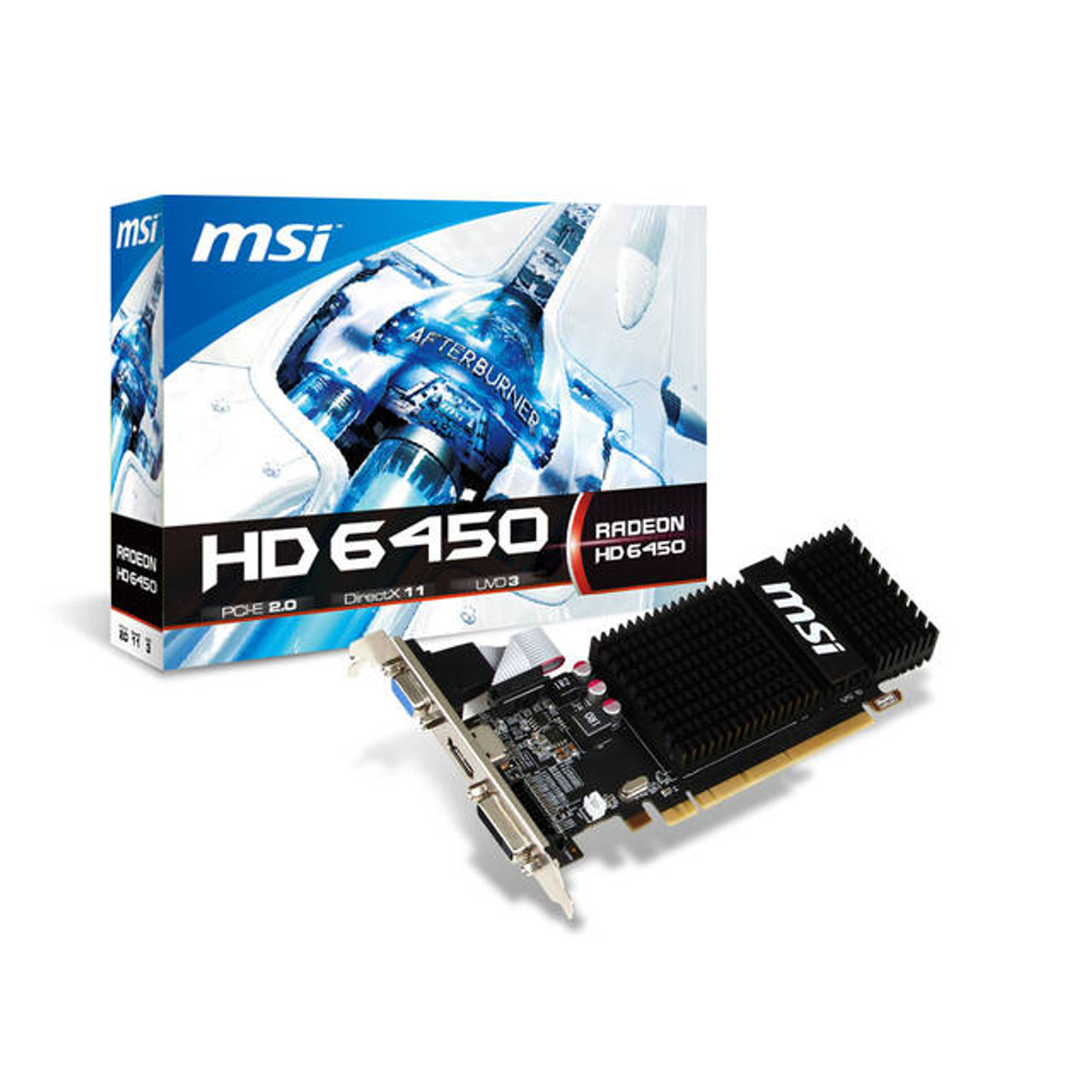 MSI AMD Radeon HD 6450 2GB DDR3 VGA/DVI/HDMI Low Profile PCI-Express Video Card