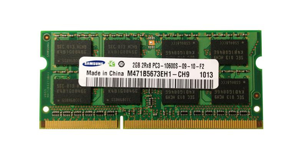 M471B5673EH1-CH9 - Samsung 2GB 1333MHz PC3-10600 Dual Rank CL9 NON-ECC UNBUFFERED DDR3 SDRAM 204-Pin SoDimm SAMSUNG Memory Module