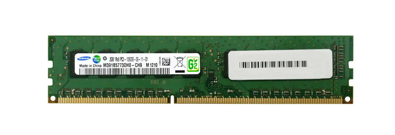 M391B5773DH0-CH9 - Samsung 2GB 1333MHz PC3-10600 CL9 Single Rank ECC UNBUFFERED DDR3 SDRAM 240-Pin DIMM SAMSUNG Memory Module