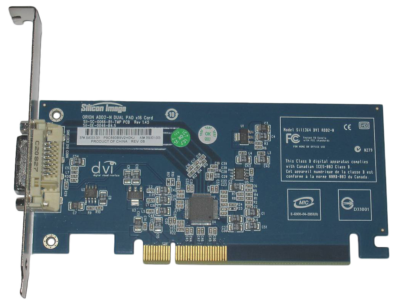 398333-001 - HP ADD2-N SVDO DVI-D Dual Pad PCI-Express x16 Video Graphics Card