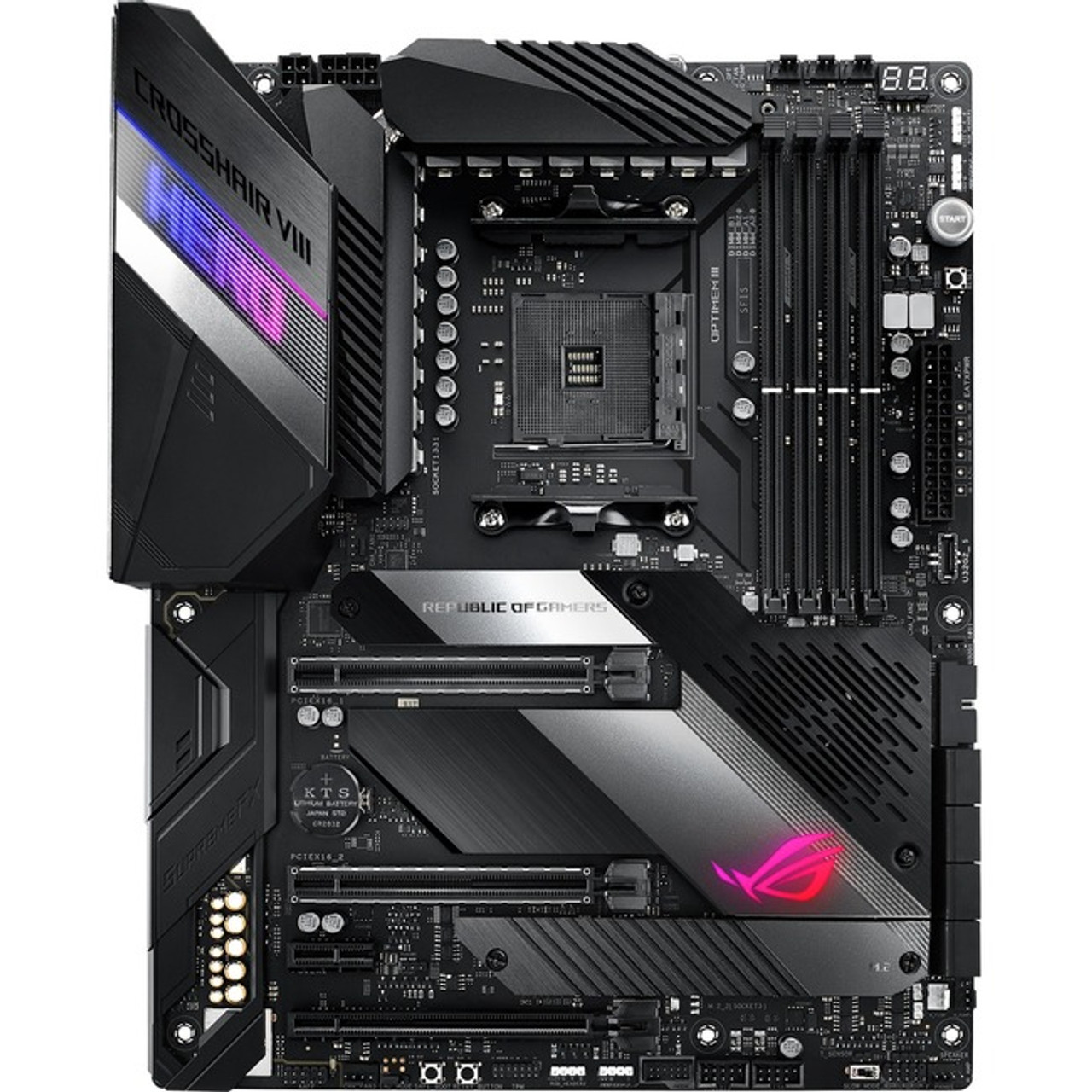 Asus ROG Crosshair VIII Hero Desktop Motherboard - AMD Chipset