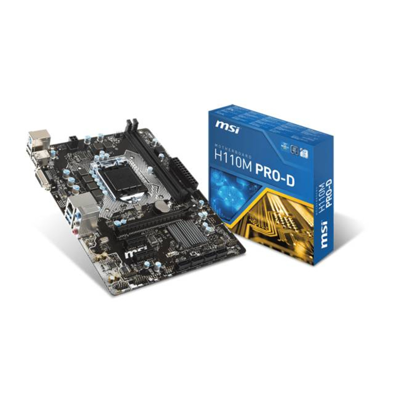 MSI H110M PRO-D LGA1151/ Intel H110/ DDR4/ SATA3&USB3.1/ A&GbE/ MicroATX Motherboard