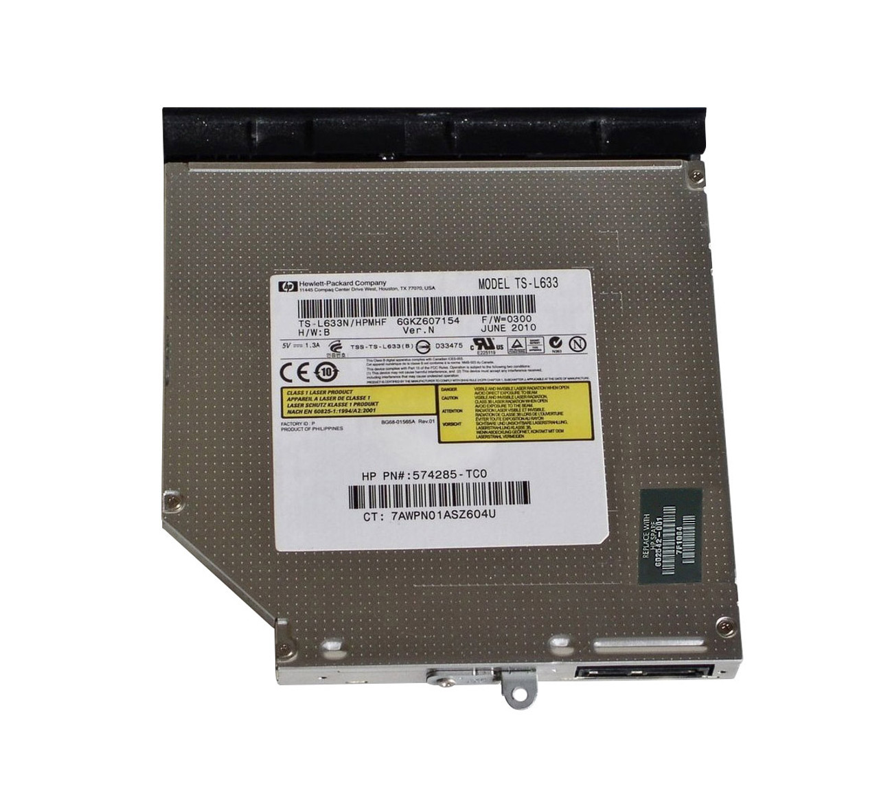 574285-TC0 - HP 8x DVD+/-RW SuperMulti Dual Layer LightScribe SATA Optical Disk Drive