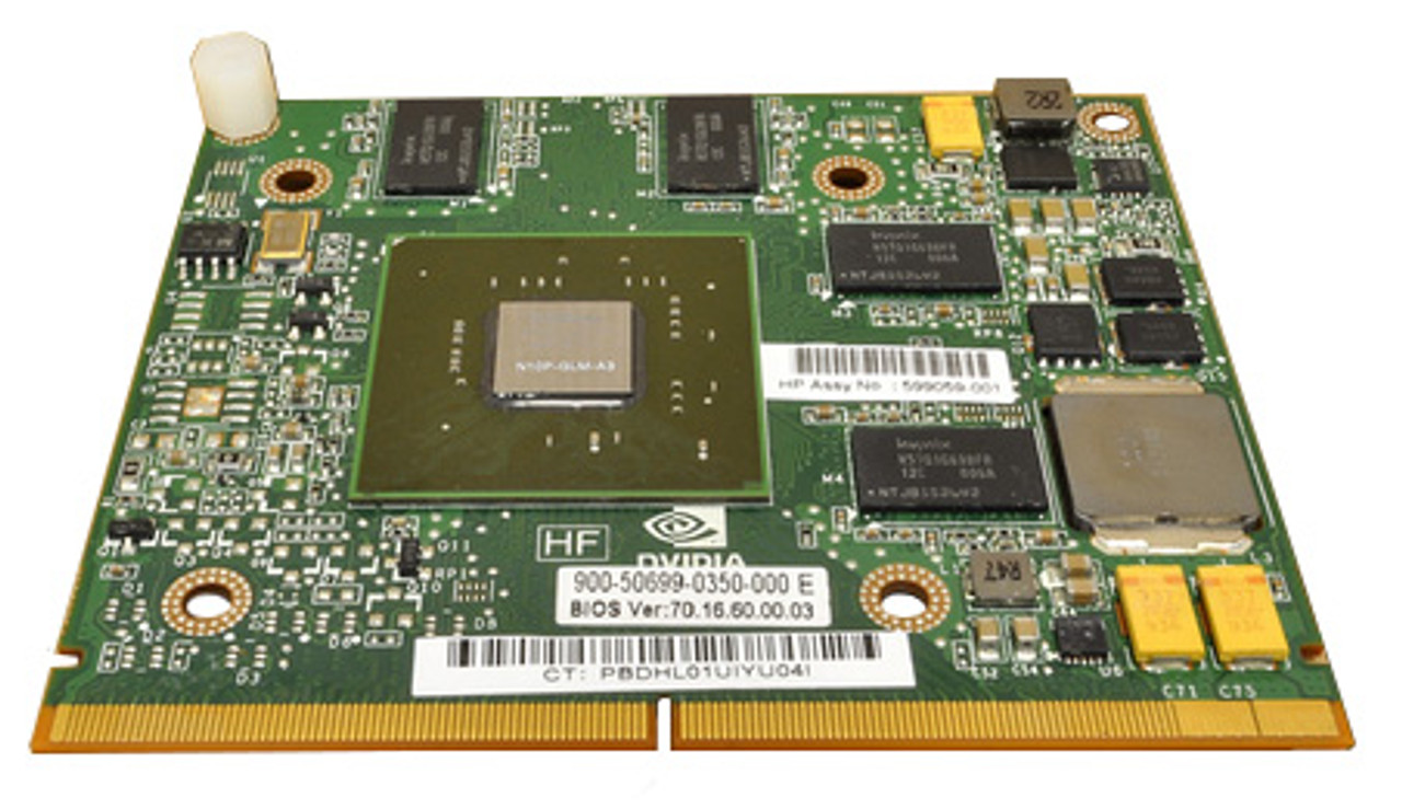 595821-001 - HP NVIDIA Quadro FX880M PCI-Express 2.0 1GB Mezzanine Video Graphics Card N10p-glm