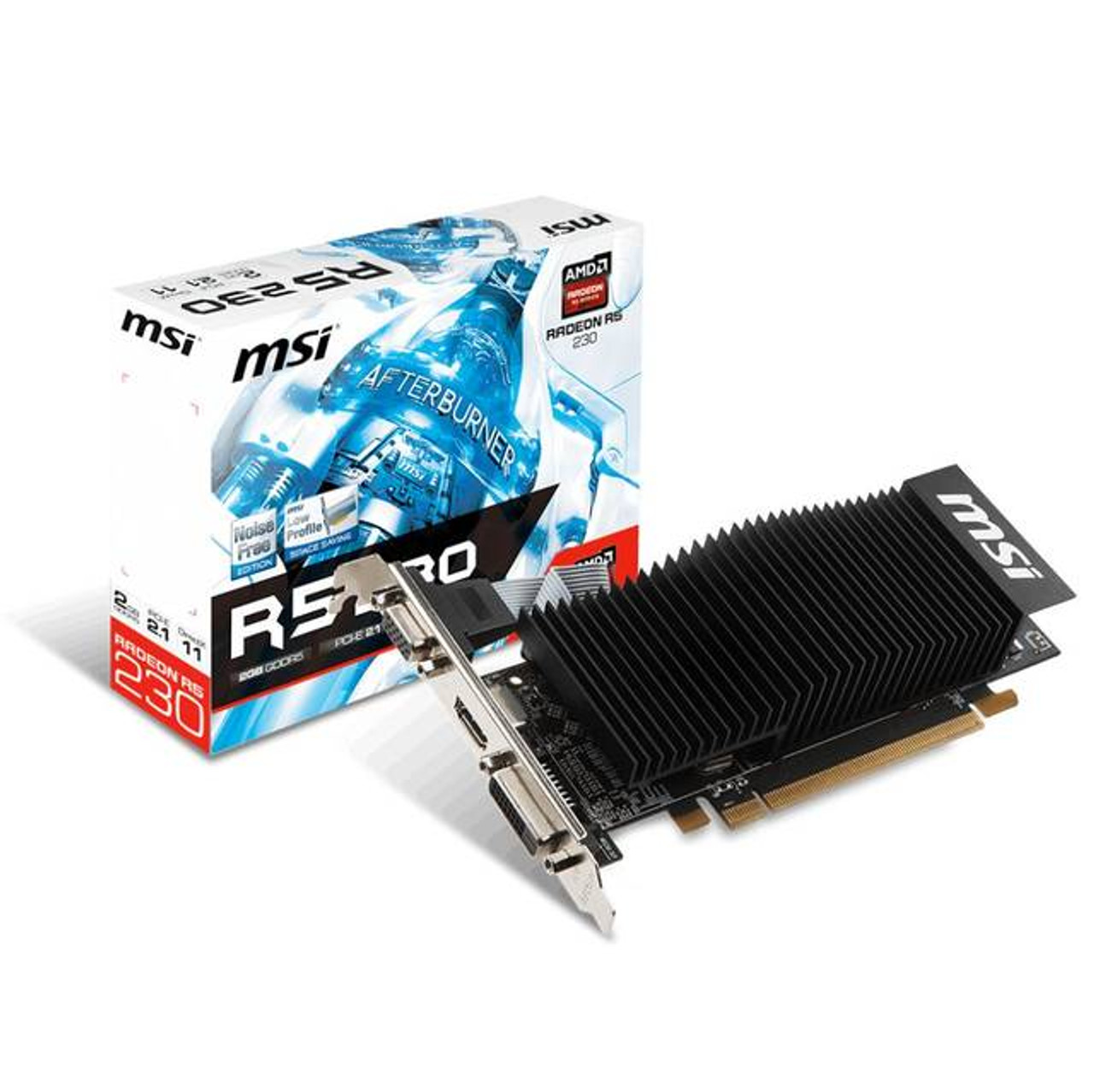 MSI AMD Radeon R5 230 2GB GDDR5 VGA/DVI/HDMI Low Profile PCI-Express Video Card