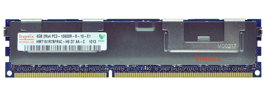 HMT151R7BFR4C-H9 - Hynix 4GB PC3-10600 DDR3-1333MHz ECC Registered CL9 240-Pin DIMM Dual Rank Memory Module
