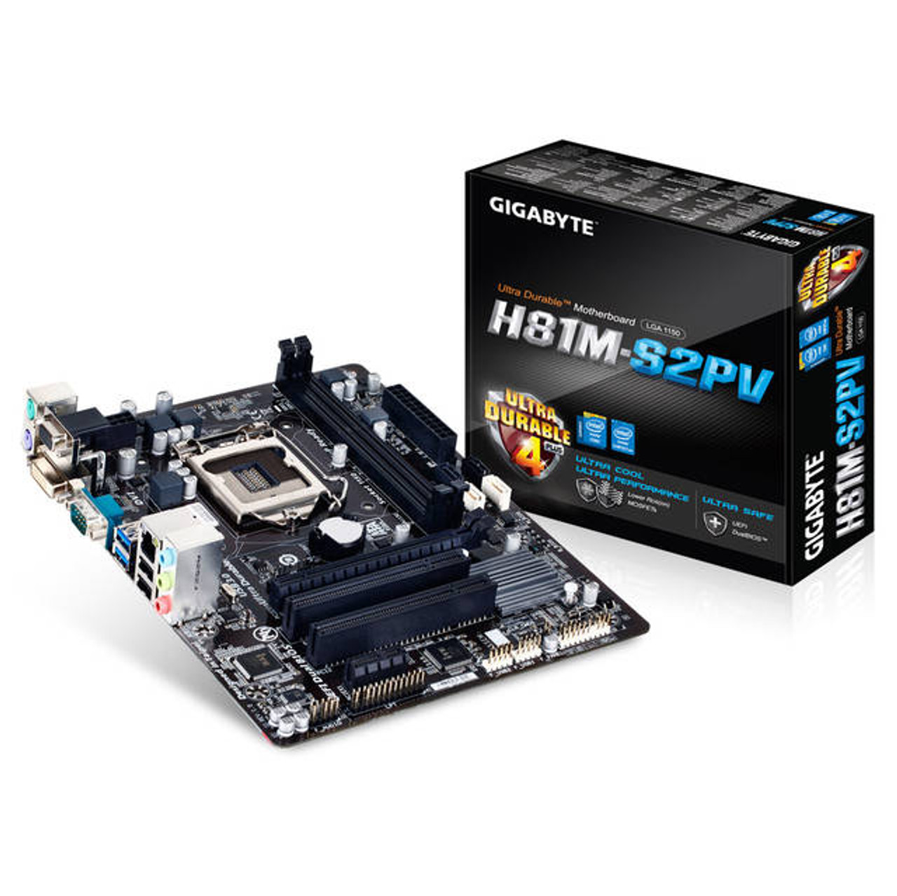 GIGABYTE GA-H81M-S2PV LGA1150/ Intel H81/ DDR3/ SATA3&USB3.0/ A&GbE/ MicroATX Motherboard