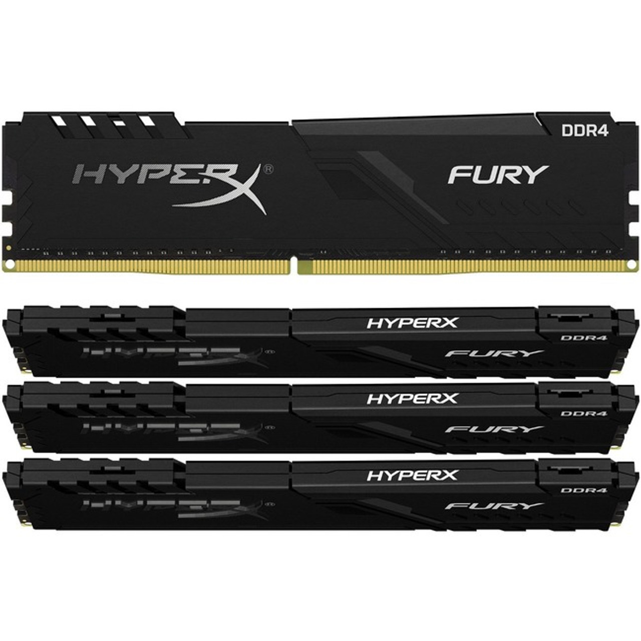 DDR4 3200MHz 32GB×4 HX432C16FB3K4/128 HyperX Fury 32GB DDR4 SDRAM Memory Module - HX432C16FB3K4/32