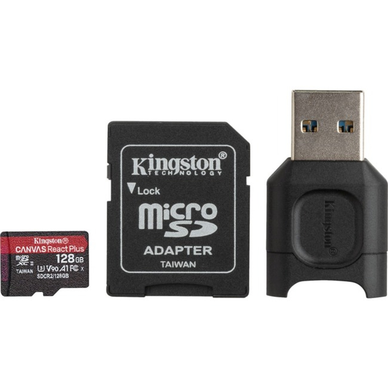 Kingston Canvas React Plus 128 GB Class 10/UHS-II (U3) microSDXC -  MLPMR2/128GB