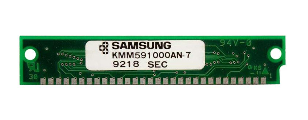 KMM591000AN-7 - Samsung 1MB FastPage 70ns 5v 30-Pin SIMM Memory Module (Refurbished)