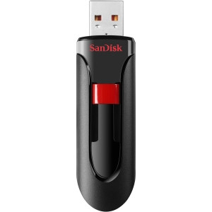 SDCZ60-008G-A11 - SanDisk Cruzer Glide 8 GB USB Flash Drive - Black Red - External