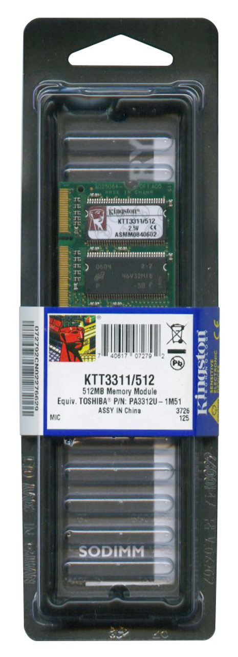 KTT3311/512 | Kingston 512MB PC2700 DDR-333MHz non-ECC Unbuffered