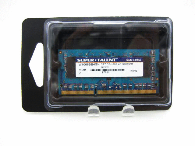 Super Talent DDR3-1066 SODIMM 4GB Hynix Chip Notebook Memory