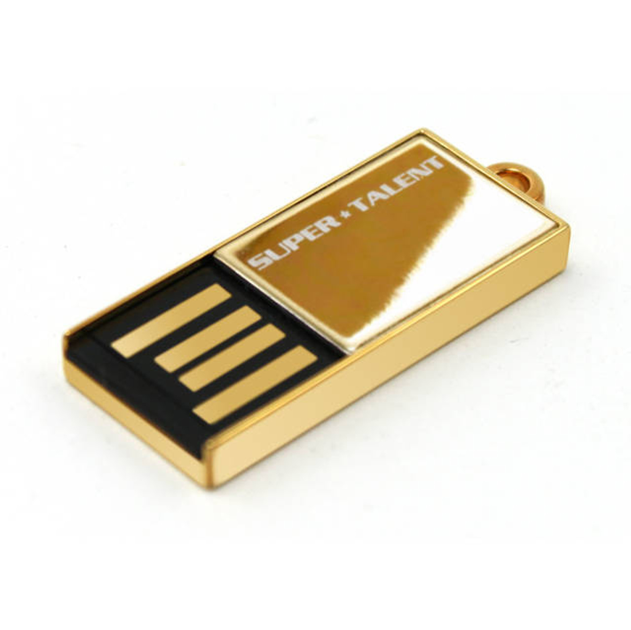 Super Talent Pico-C 128GB USB 2.0 Flash Drive (Gold)