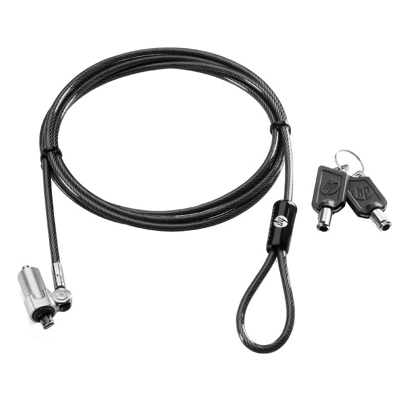 H4D73AA - HP Ultraslim Keyed Cable Lock Keyed Lock Galvanized Steel 5.90 ft
