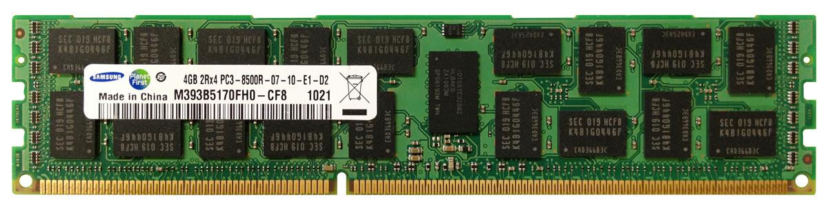 M393B5170FH0-CF8 - Samsung 4GB 1066MHz PC3-8500 CL7 2RX4 FULLY BUFFERED ECC REGISTERED DDR3 SDRAM 240-Pin DIMM SAMSUNG Memory Module