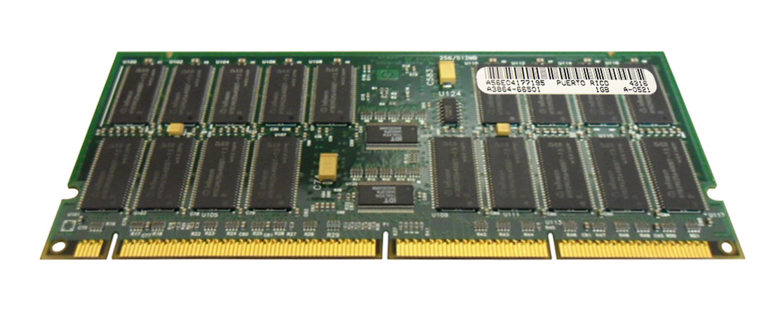 A3864-66501 - HP 1GB PC133 133MHz ECC Registered High Density 278-Pin DIMM Memory Module