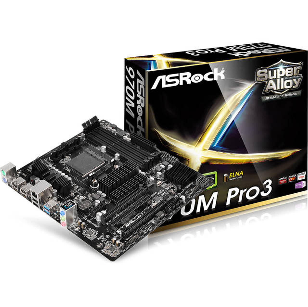 ASRock 970M PRO3 Socket AM3+/ AMD 970/ DDR3/ Quad CrossFireX